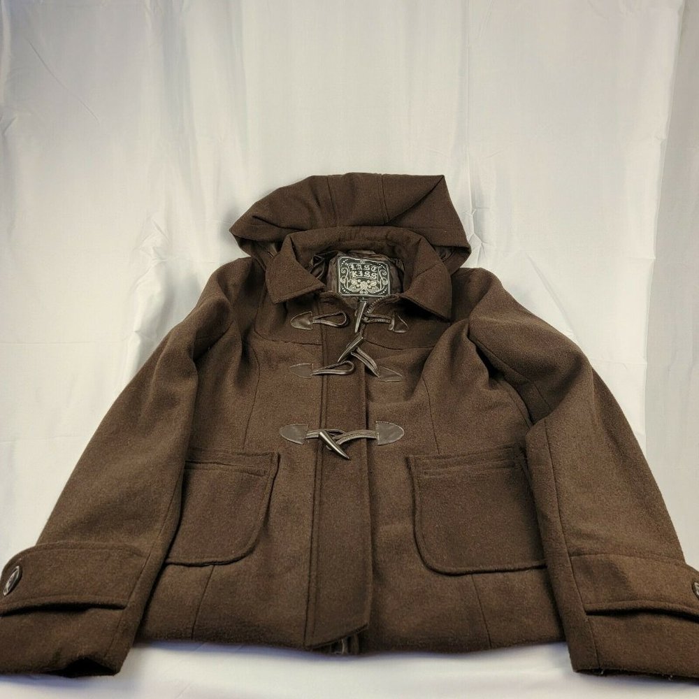 Last Kiss Jacket size L Brown Hooded